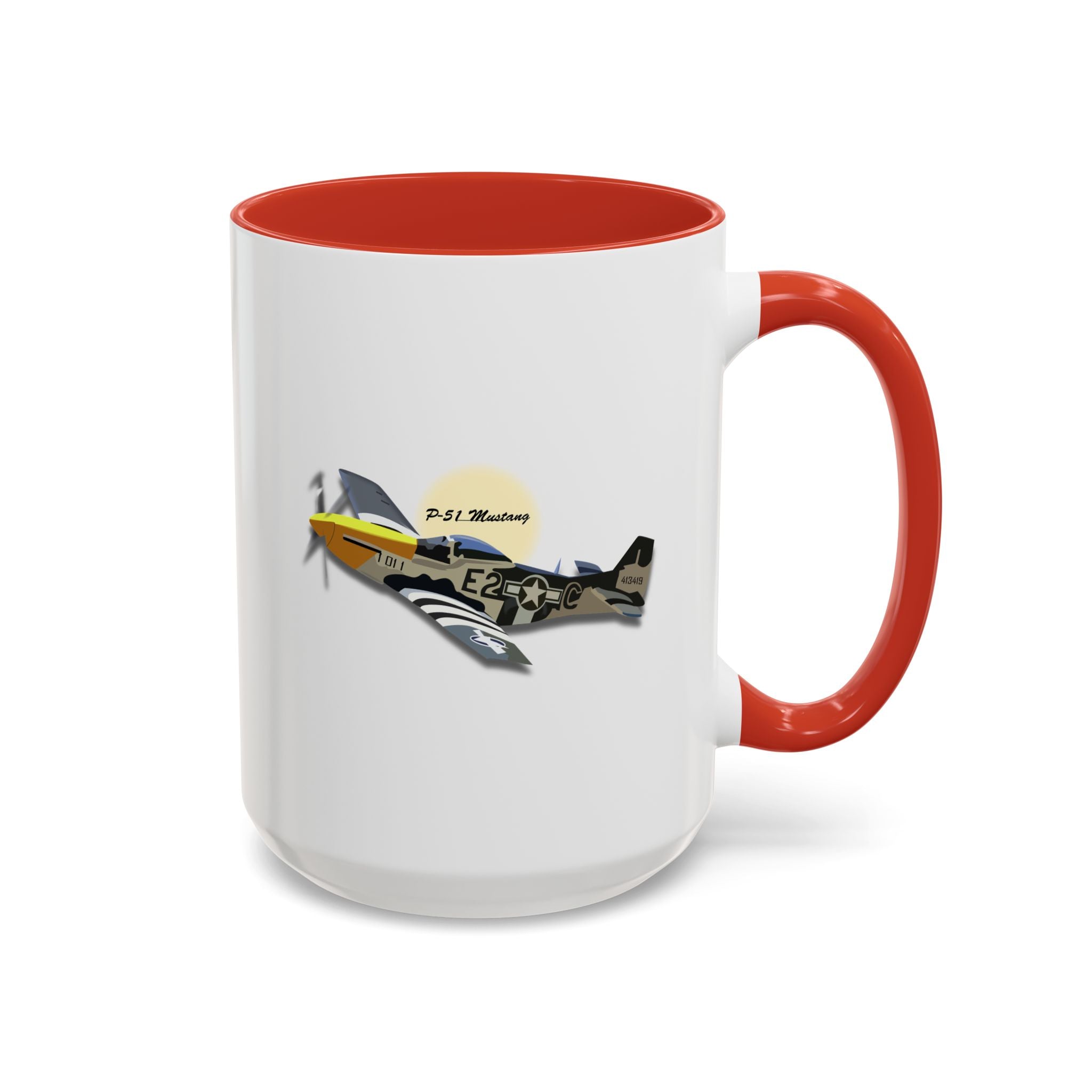Accent Coffee Mug - Army Air Corps P-51 Mustang wo AAC X 300