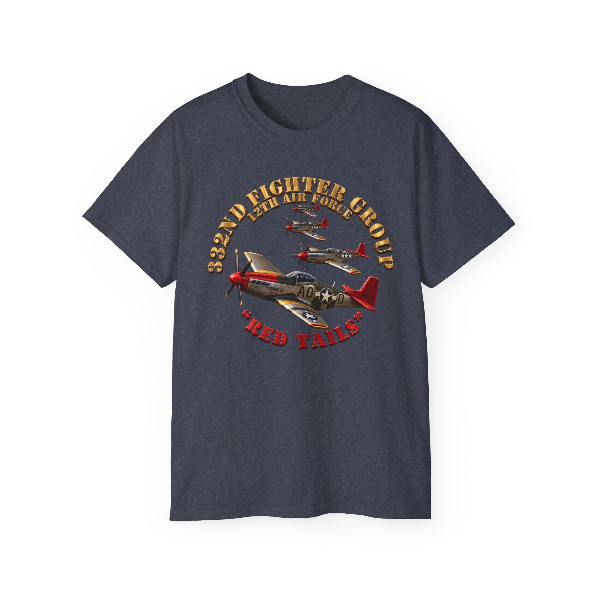Unisex Ultra Cotton Tee - 332nd Fighter Group Red Tails emblem