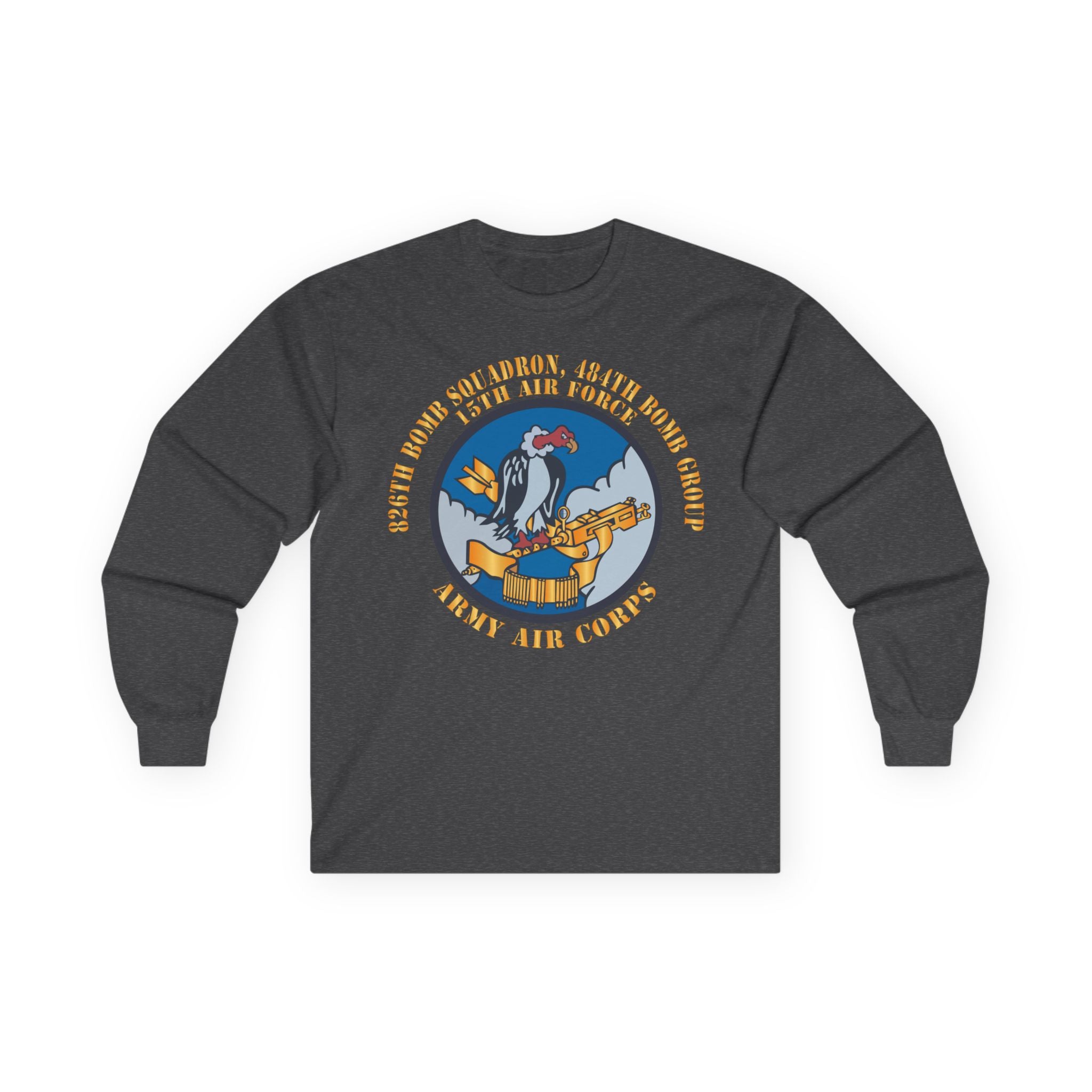 Unisex Long Sleeve Tee - AAC - 826th Bomb Squadron, 484th Bomb Group - 15th AAF X 300