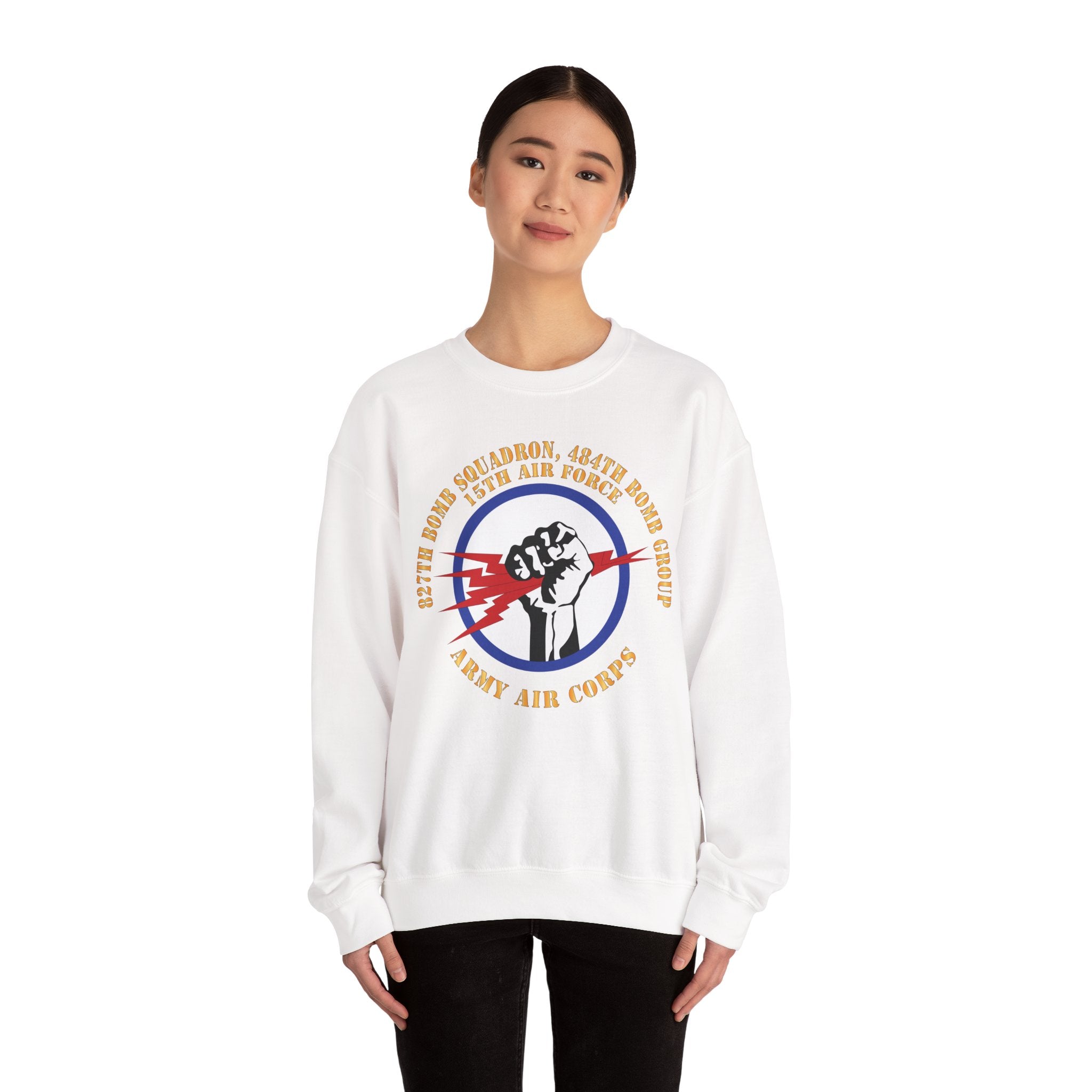 Crewneck Sweatshirt - AAC - 827th Bomb Squadron, 484th Bomb Group - 15th AAF X 300