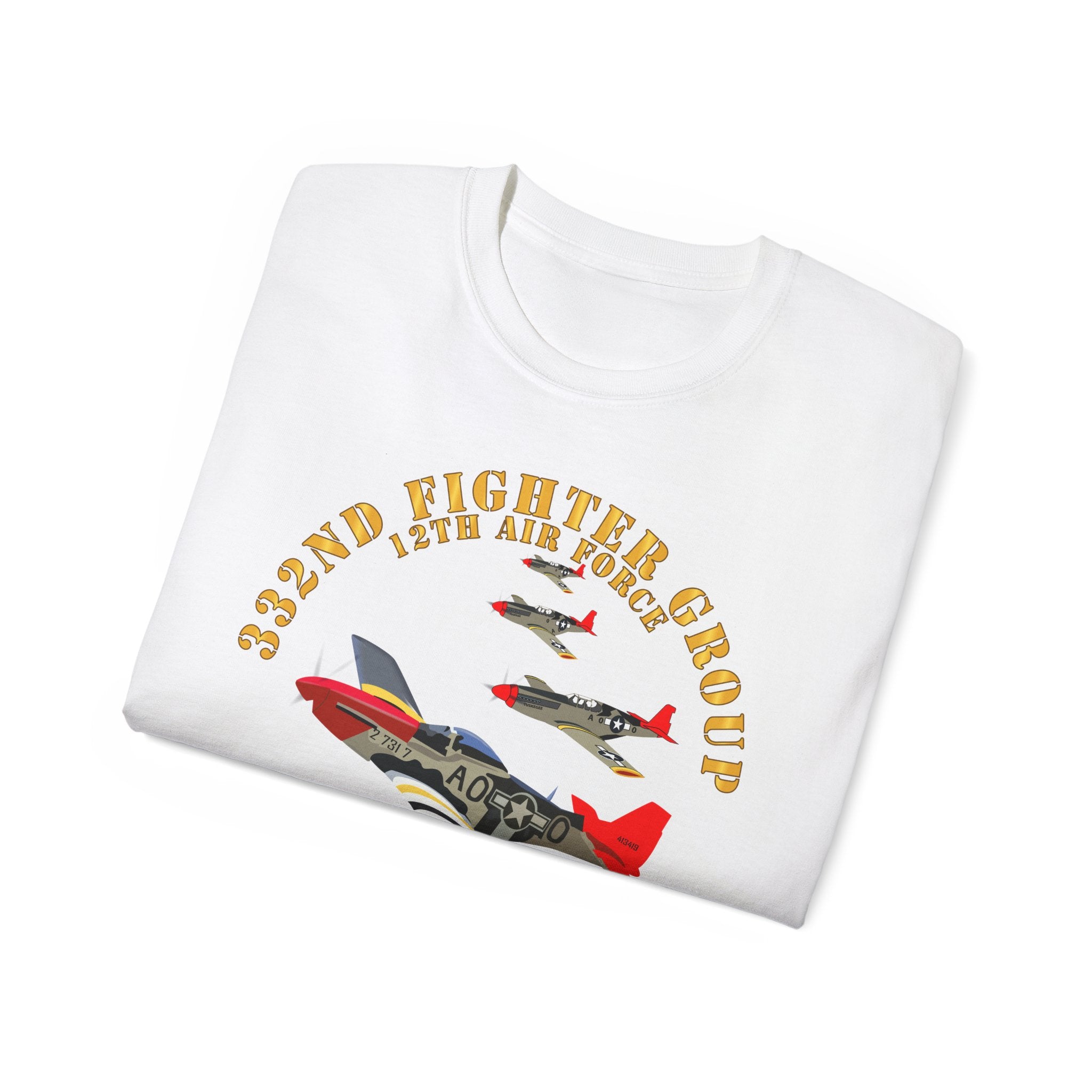 Unisex Ultra Cotton Tee - Army - AAC - 332nd Fighter Group - 12th AF - Red Tails v1