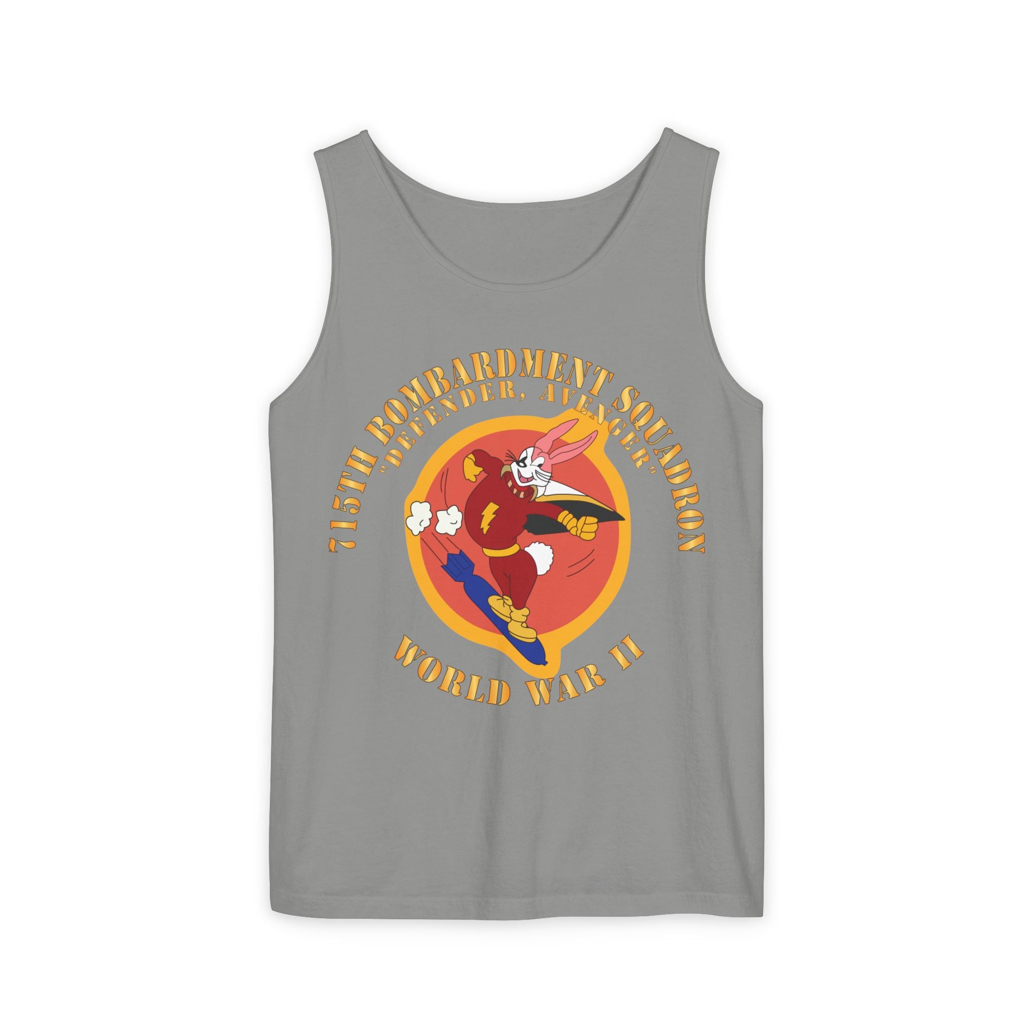 Unisex Garment-Dyed Tank Top - ACC - 715th  Bombardment Squadron - Defender, Avenger - World War II X 300