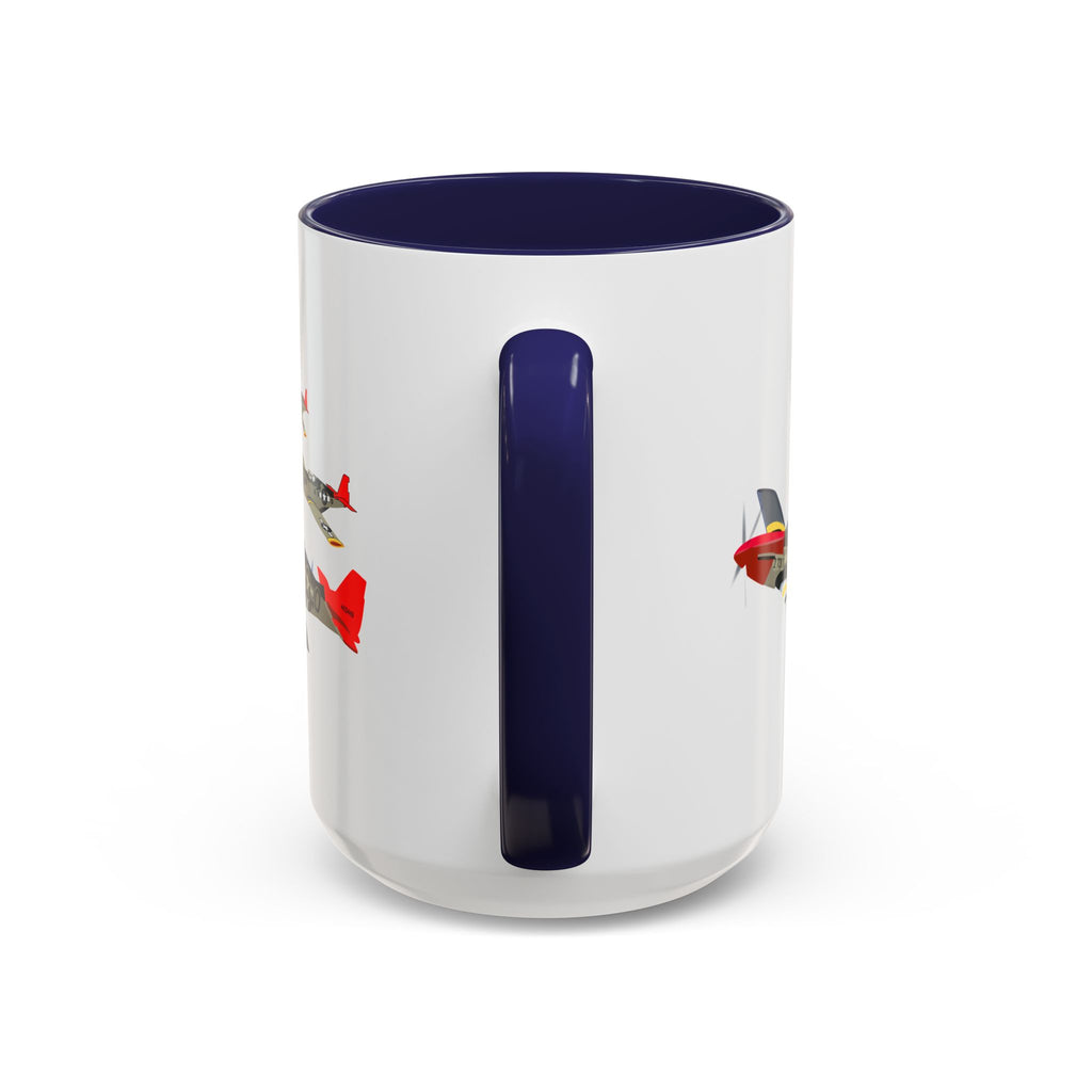 Accent Coffee Mug - Army - AAC - 332nd Fighter Group - 12th AF - Red Tails wo Txt