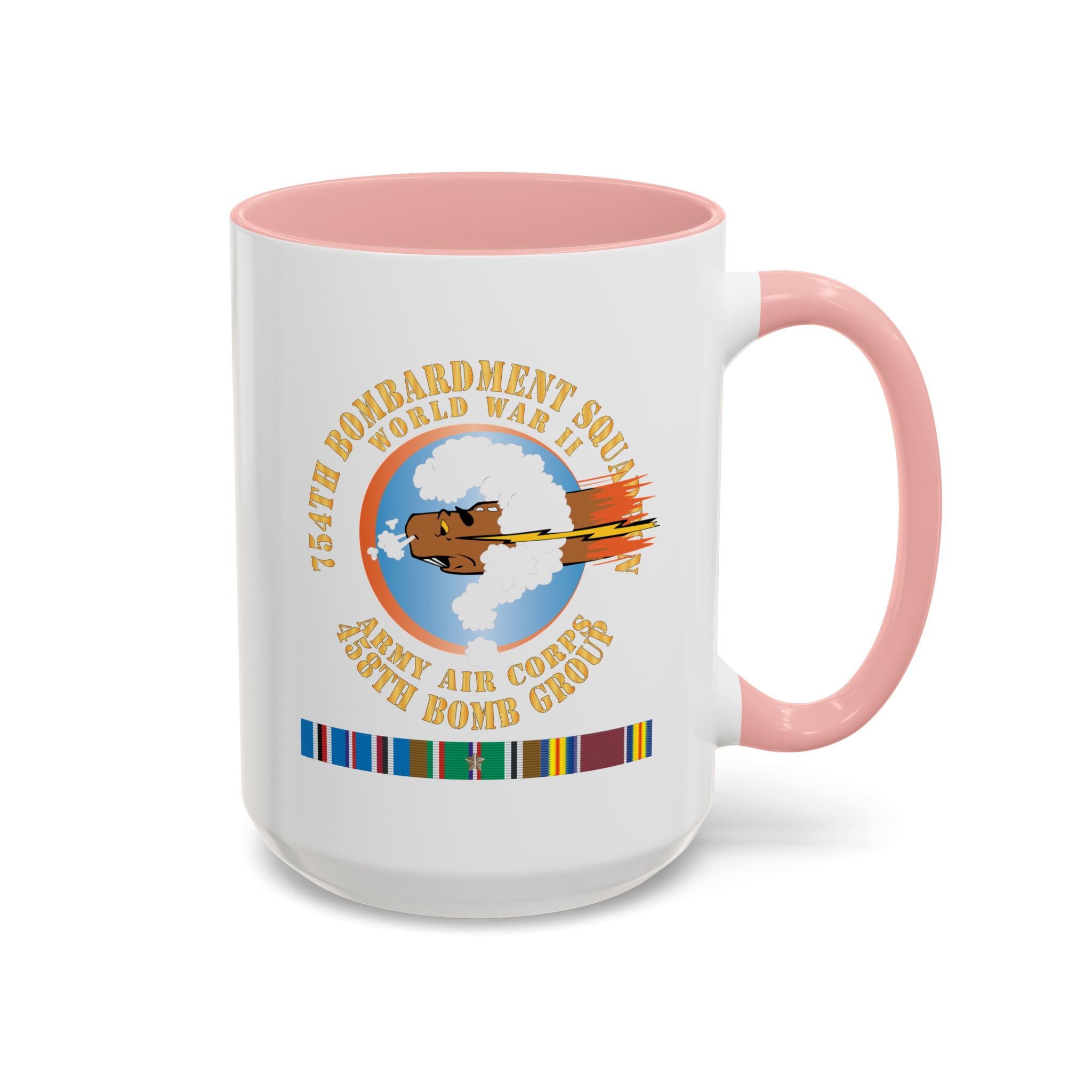 Accent Coffee Mug - AAC - 754th Bombardment Squadron - 458th Bomb Group - WWII w EUR SVC X 300