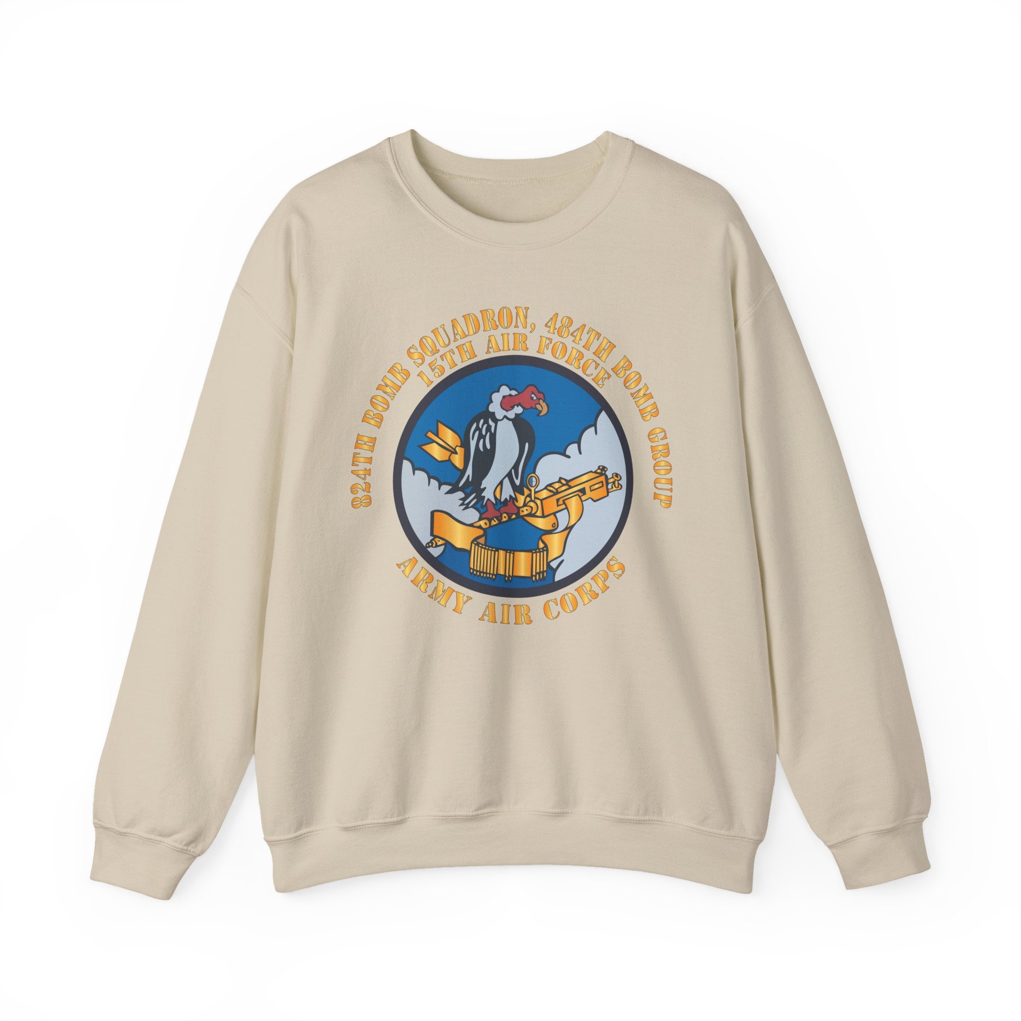 Crewneck Sweatshirt - AAC - 824th Bomb Squadron, 484th Bomb Group - 15th AAF X 300