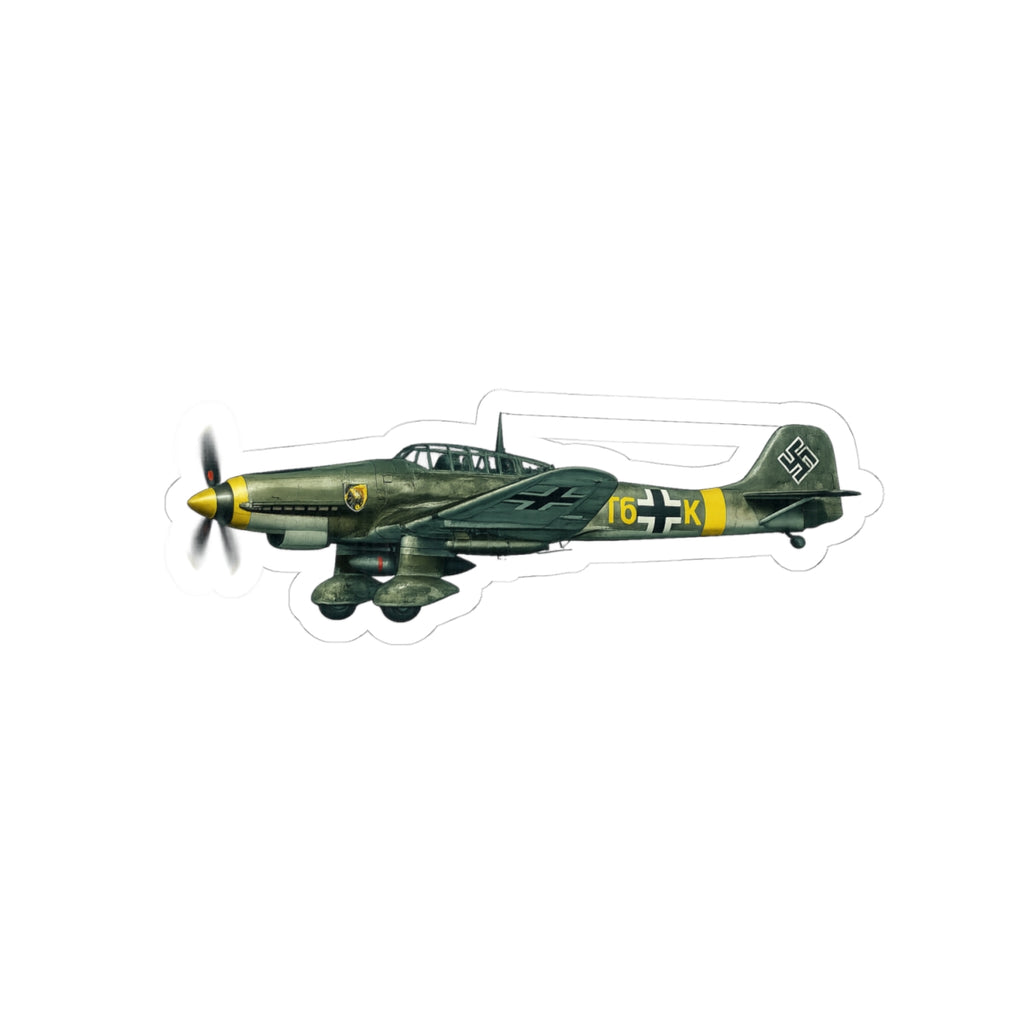Kiss-Cut Stickers - WWII - Fighter Aircraft - German Stuka Dive Bomber - Profile - Left