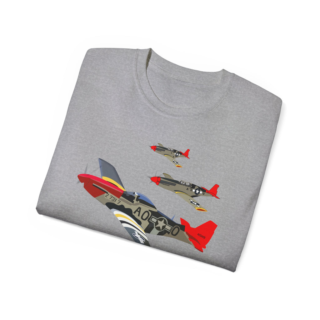 Unisex Ultra Cotton Tee - Army - AAC - 332nd Fighter Group - 12th AF - Red Tails wo Txt