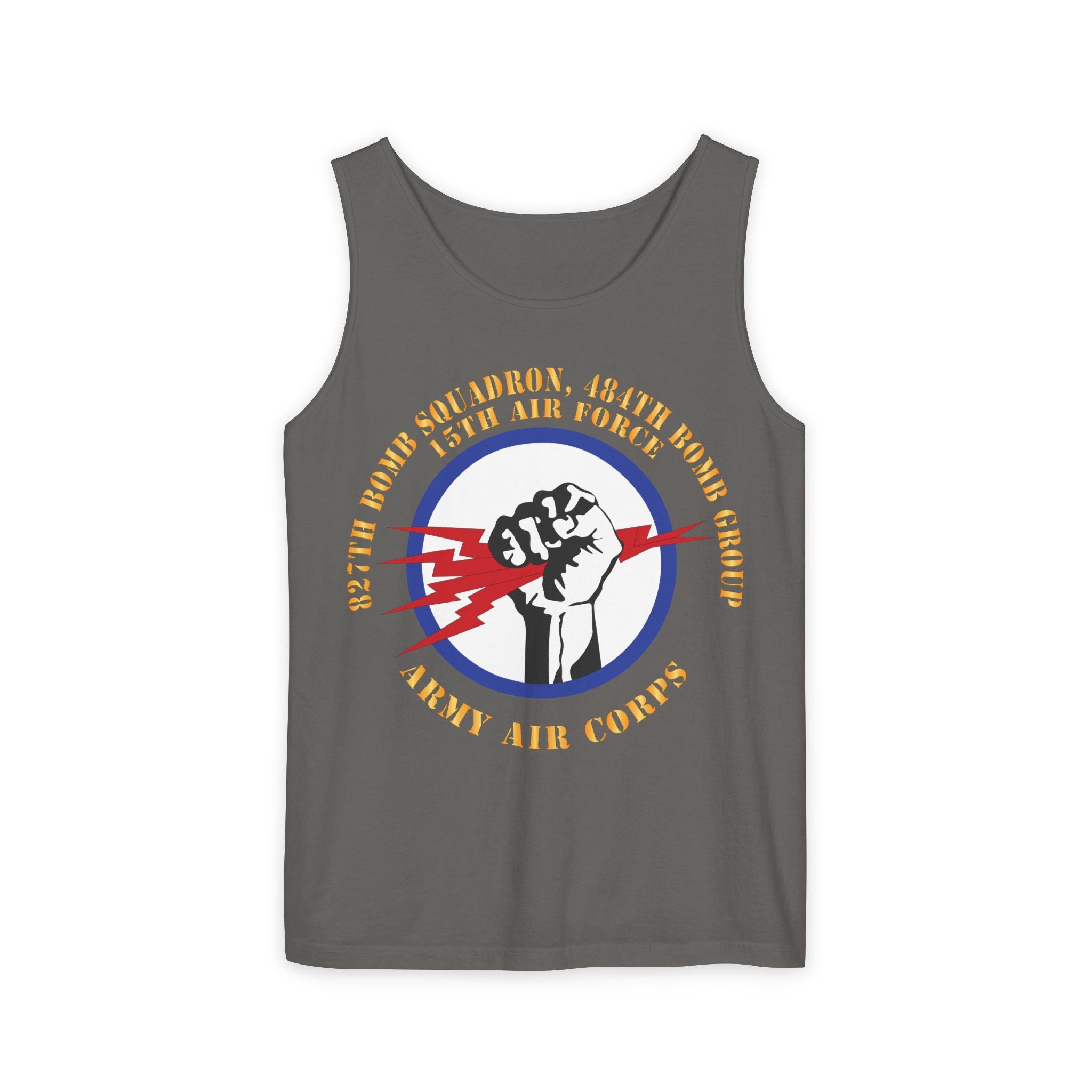 Unisex Garment-Dyed Tank Top - AAC - 827th Bomb Squadron, 484th Bomb Group - 15th AAF X 300