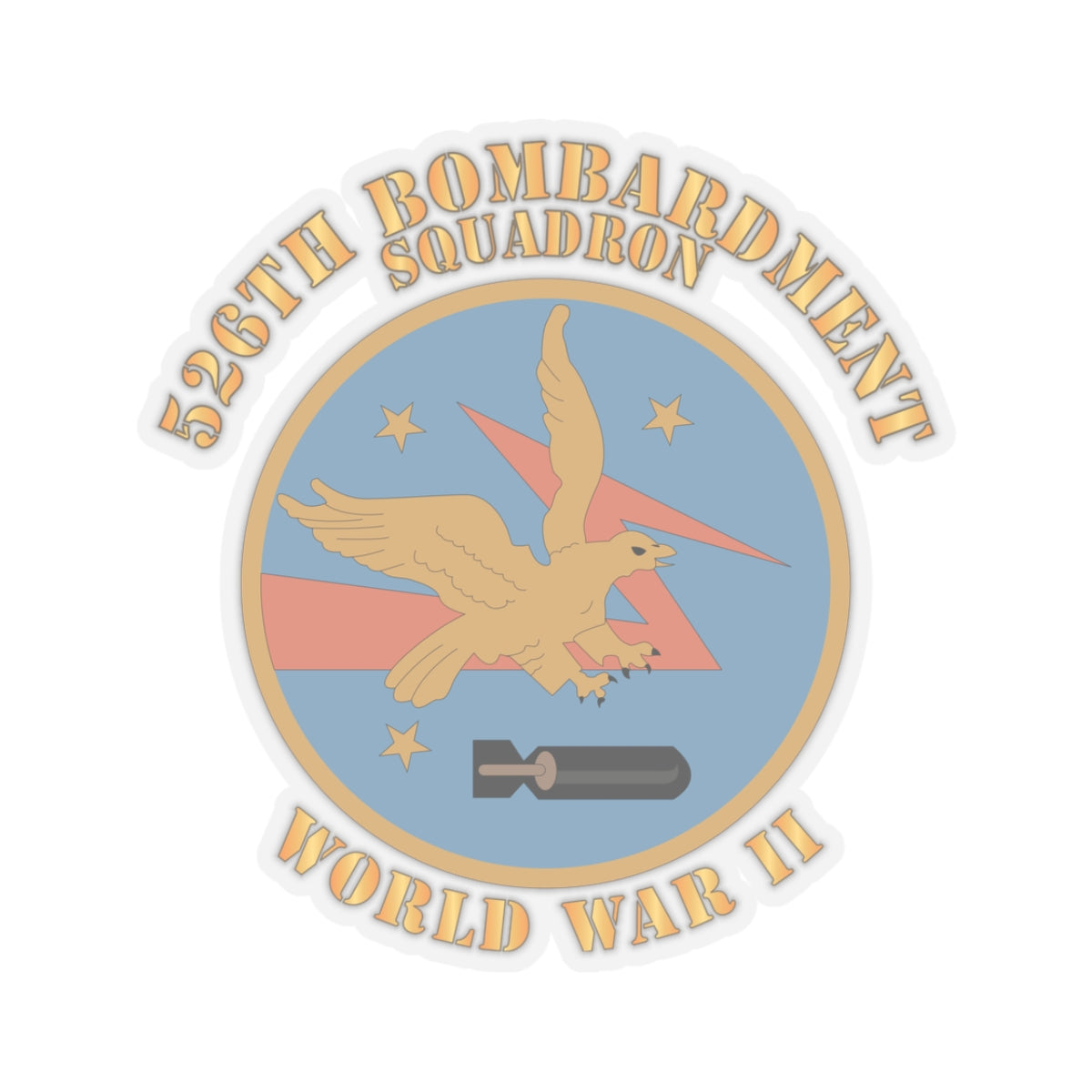 Kiss-Cut Stickers - AAC - 526th Bombardment Squadron - WWII X 300