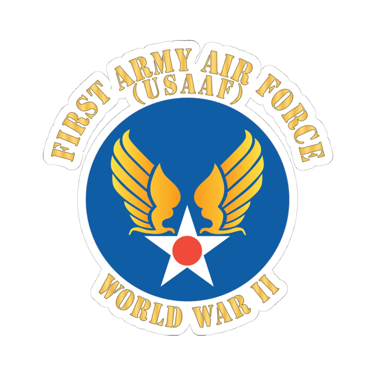 Kiss-Cut Stickers - SSI - AAC - 1st Army Air Force - WWII - USAAF x 300