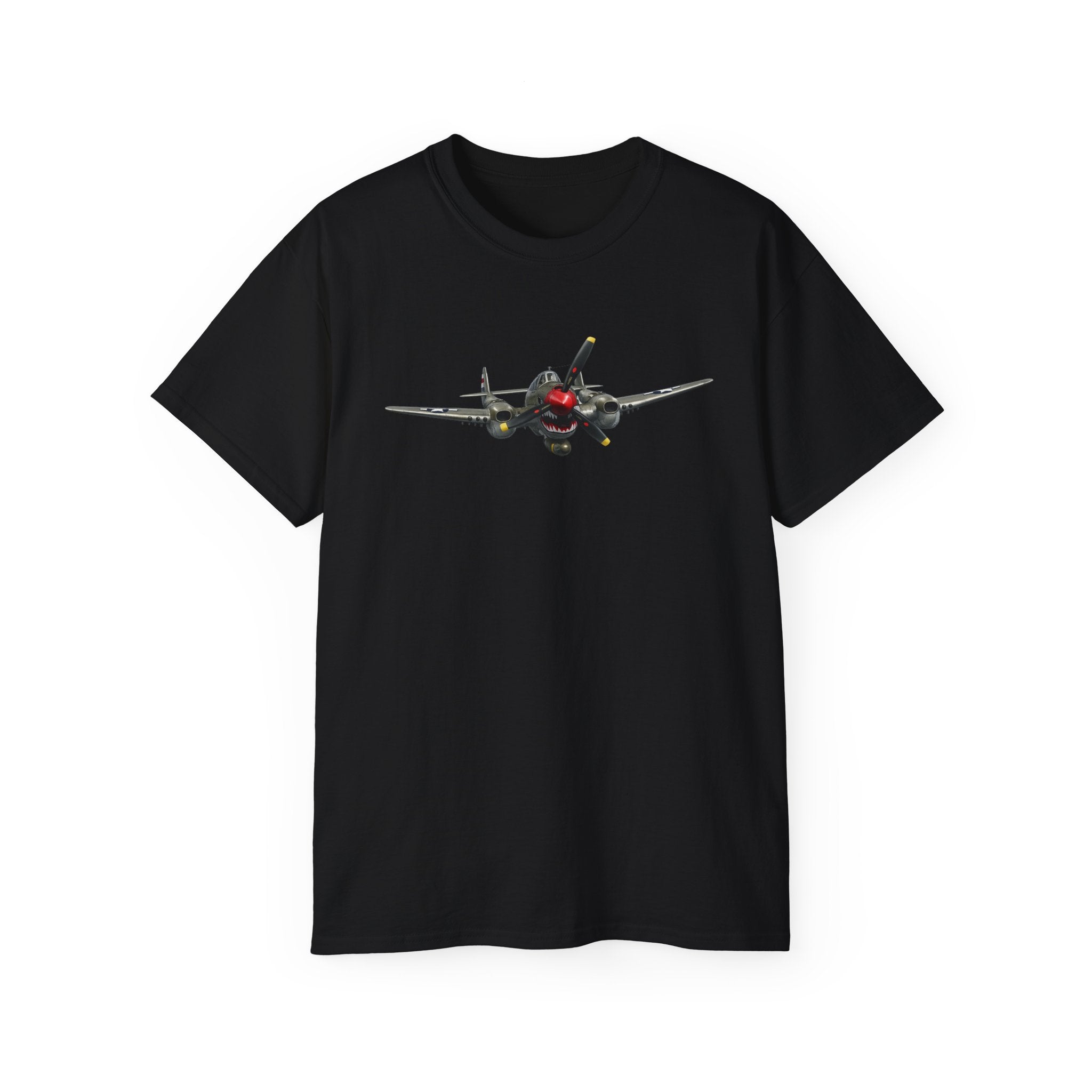 Unisex Ultra Cotton Tee - WWII - Fighter Aircraft - P-40 Warhawk - Profile - Head On