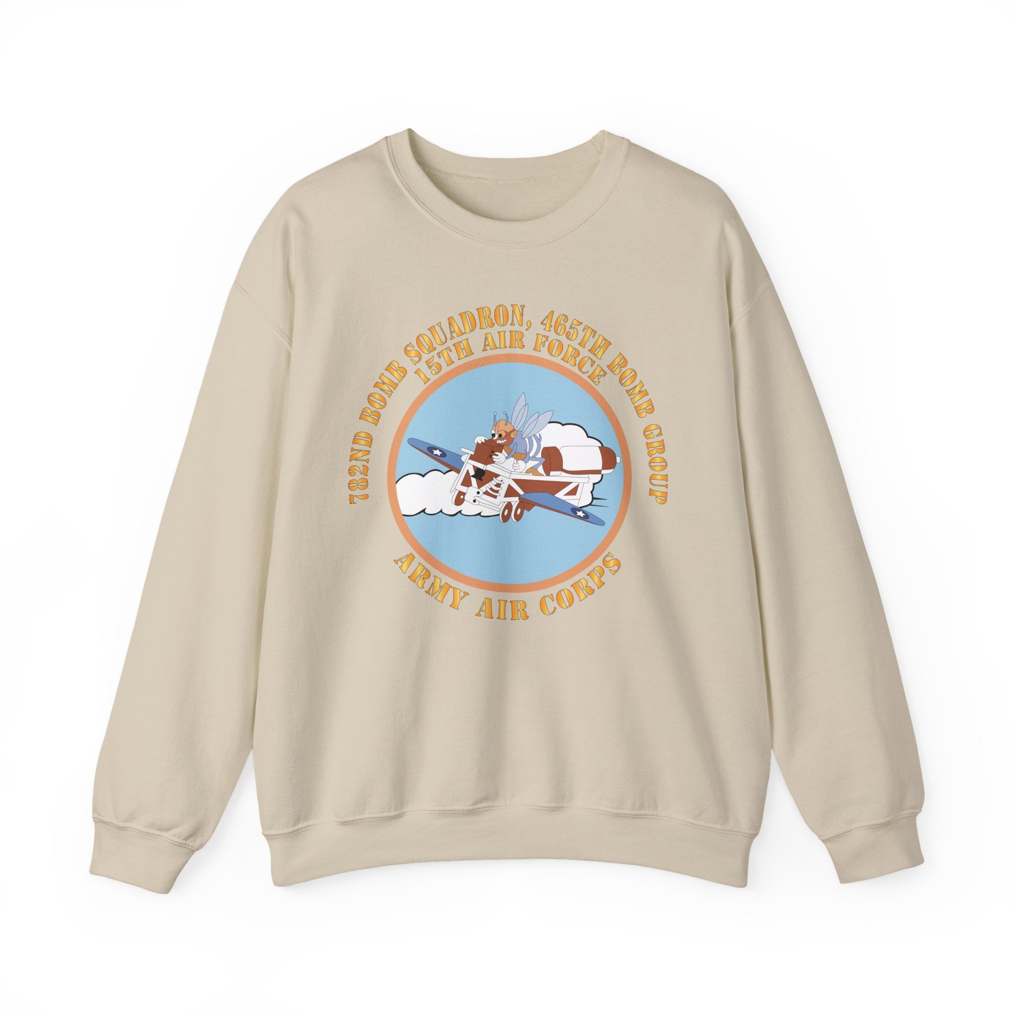 Crewneck Sweatshirt - AAC - 782nd Bomb Squadron, 465th Bomb Group - 15th AF X 300