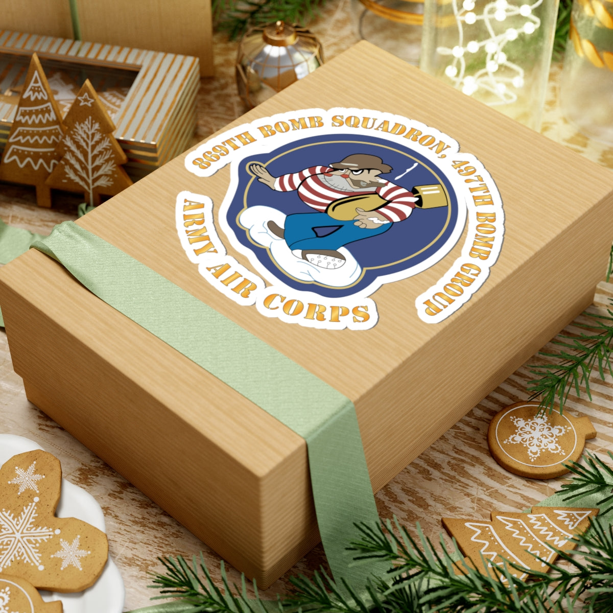 Kiss-Cut Stickers - AAC - 869th Bomb Squadron, 497th Bomb Group X 300