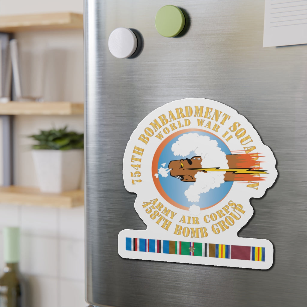 Die-Cut Magnets - AAC - 754th Bombardment Squadron - 458th Bomb Group - WWII w EUR SVC X 300