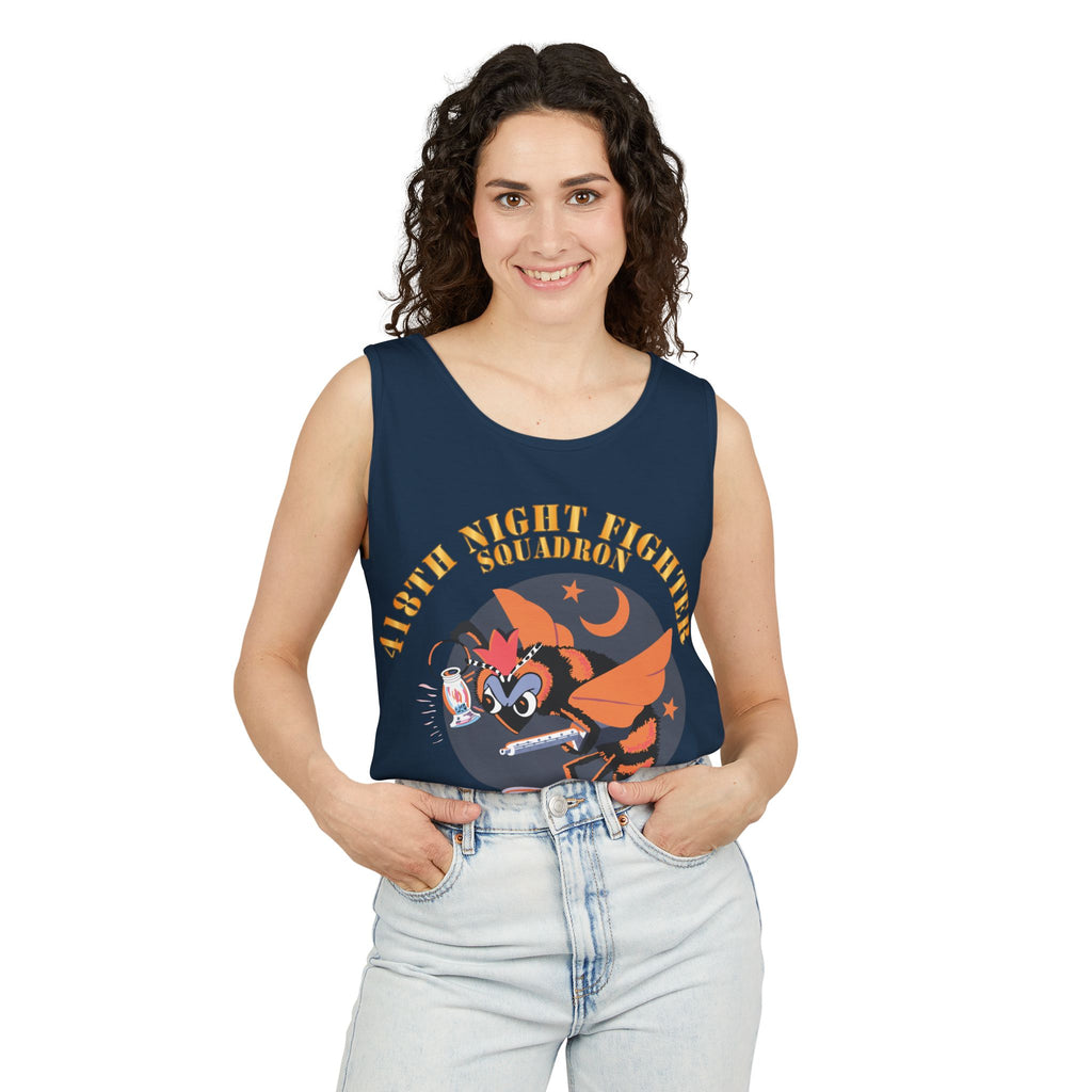 Unisex Garment-Dyed Tank Top - AAC - 418th Night Fighter Squadron - WWII X 300