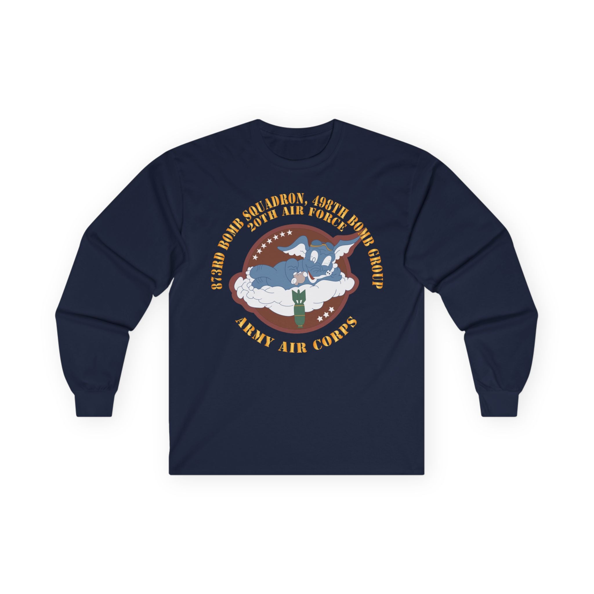 Unisex Long Sleeve Tee - AAC - 873rd Bomb Squadron, 498th Bomb Group - 20th AAF X 300