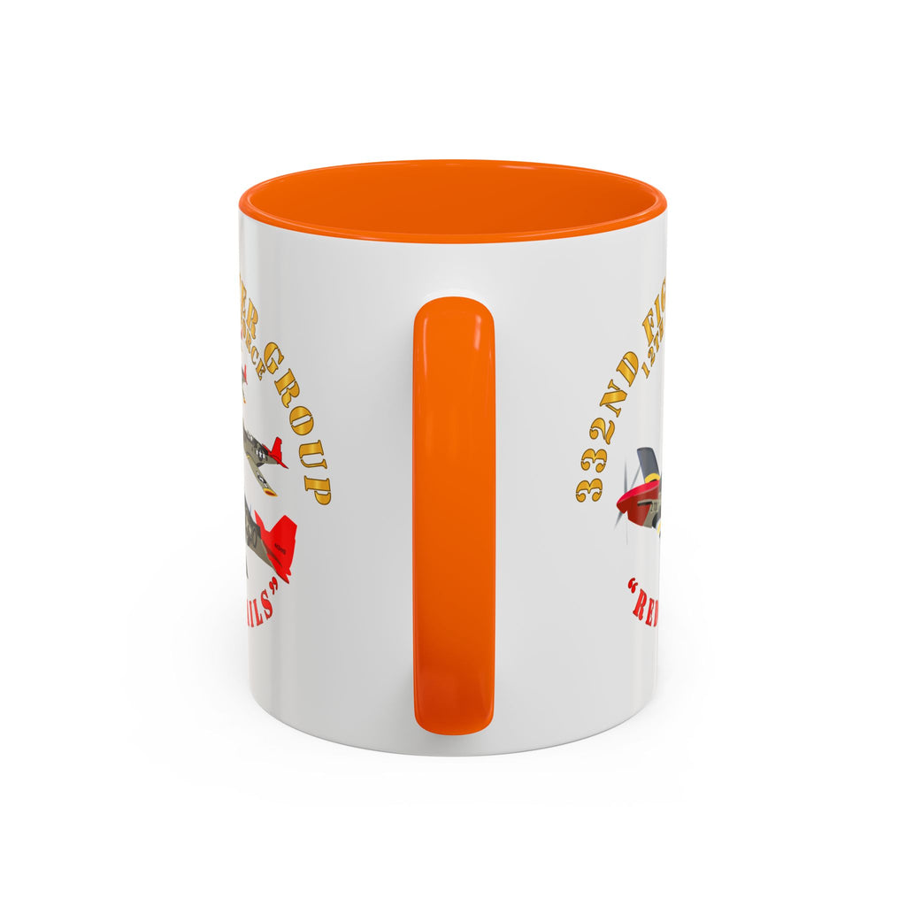 Accent Coffee Mug - Army - AAC - 332nd Fighter Group - 12th AF - Red Tails v1