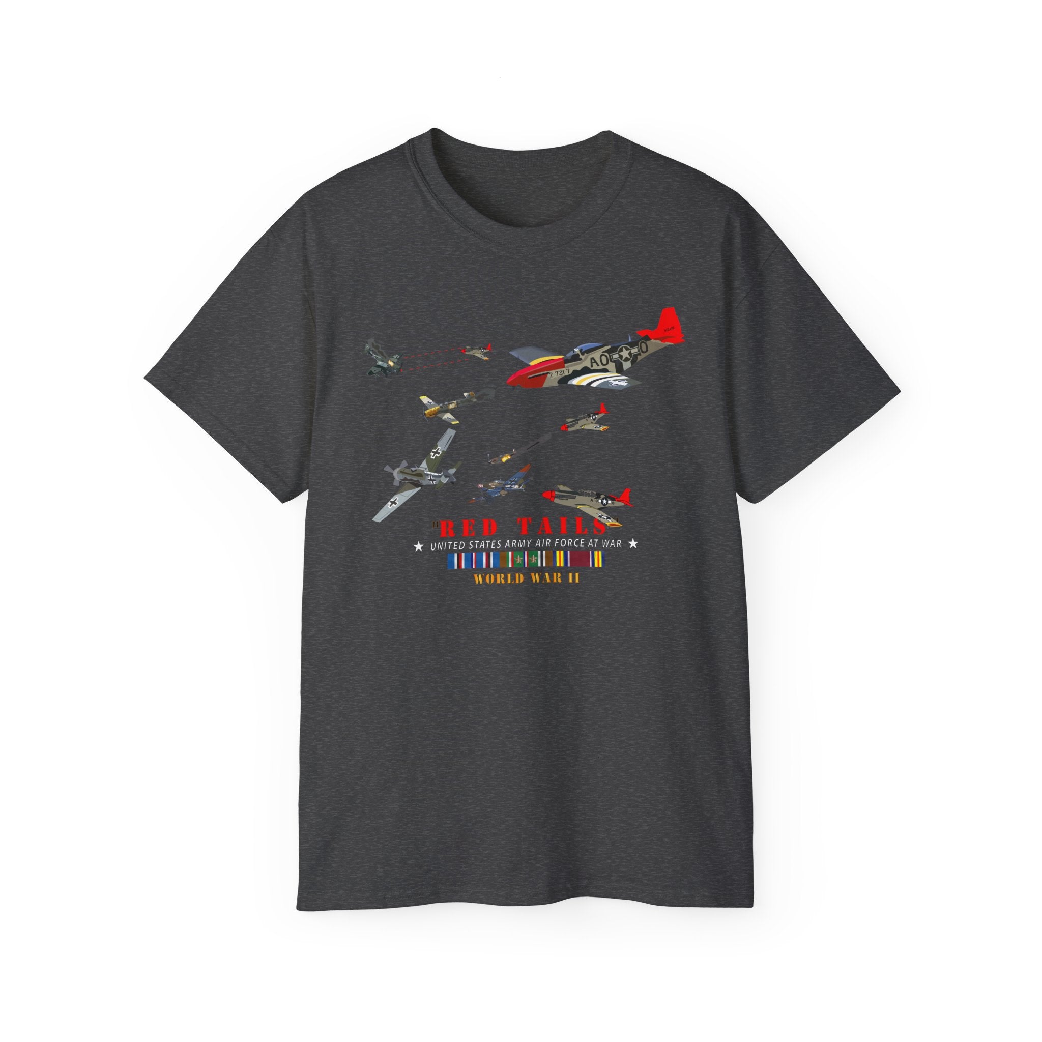 Unisex Ultra Cotton Tee - Army - AAC - 332nd Fighter Group - Red Tails - At War