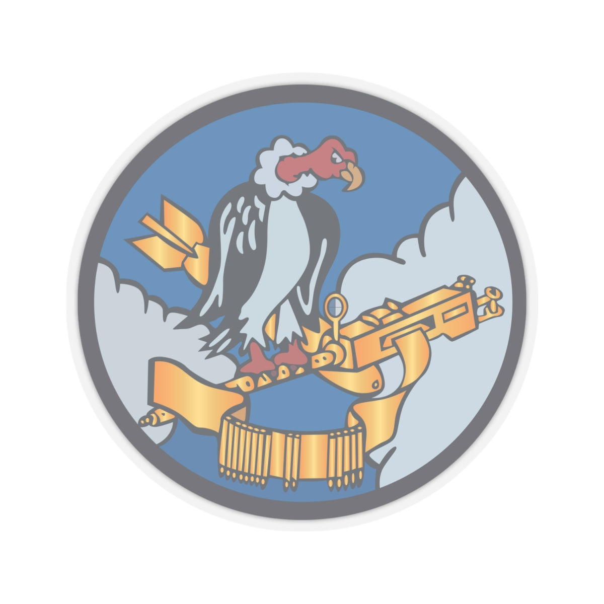 Kiss-Cut Stickers - AAC - 824th Bomb Squadron, 484th Bomb Group - 15th AAF wo txt X 300