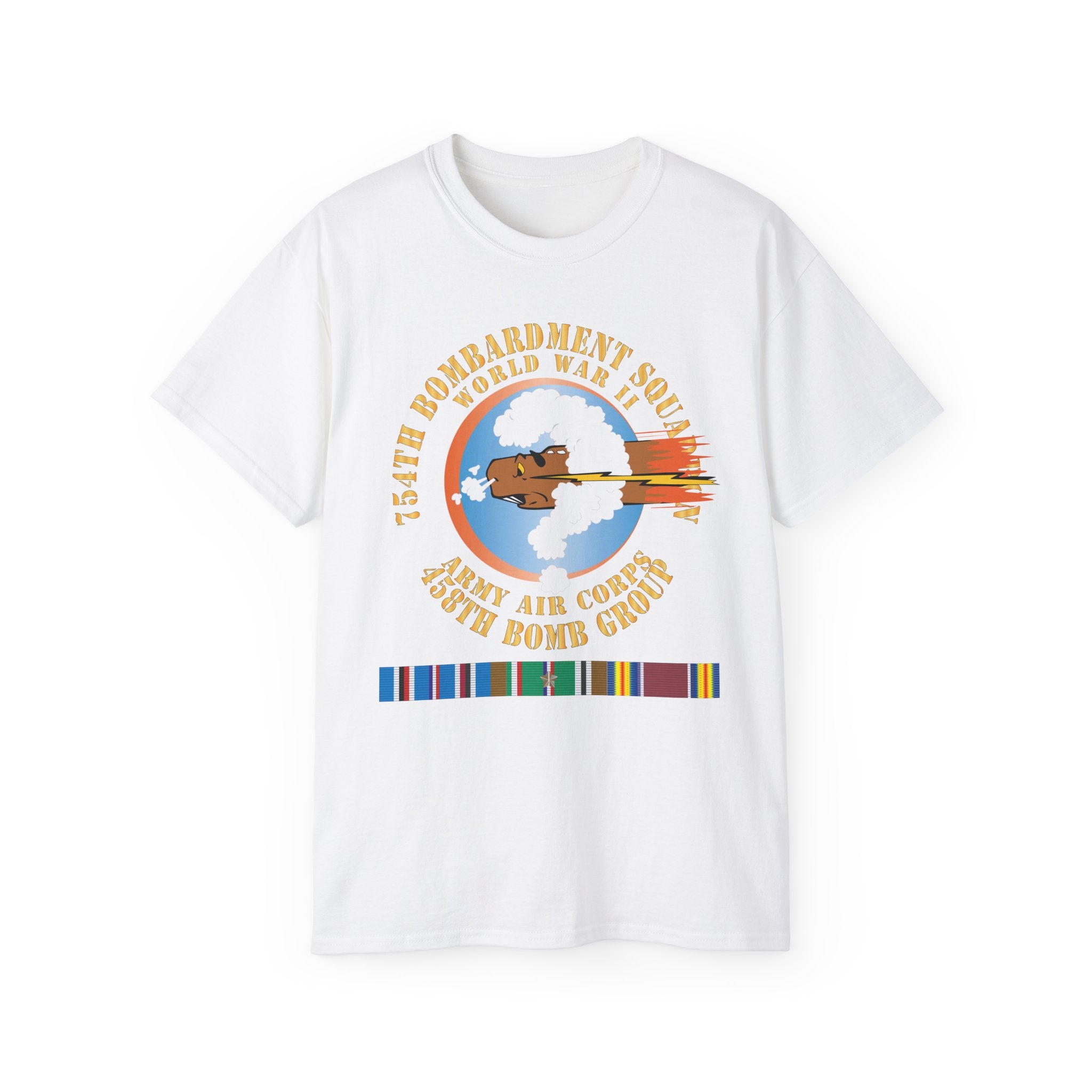 Unisex Ultra Cotton Tee - AAC - 754th Bombardment Squadron - 458th Bomb Group - WWII w EUR SVC X 300